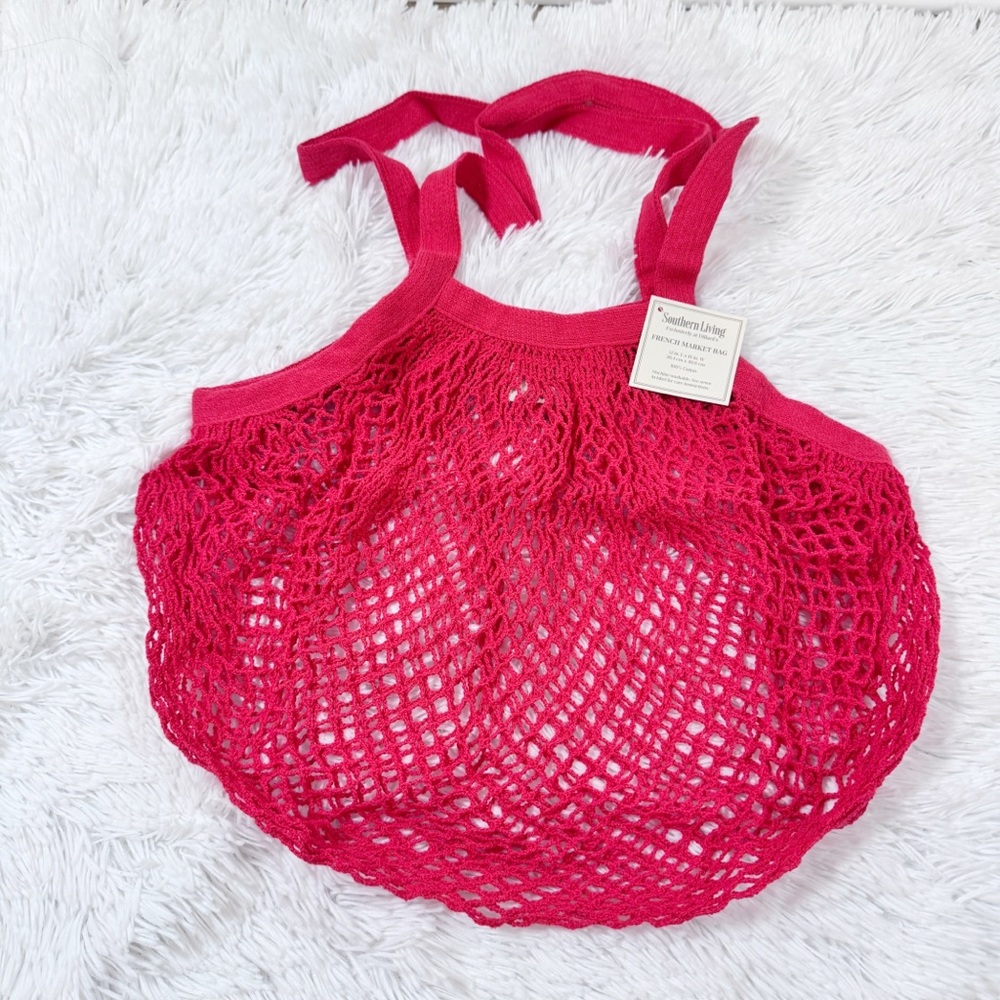 Southern‎ Living NWT French Market bag Mesh Tote Bag in red